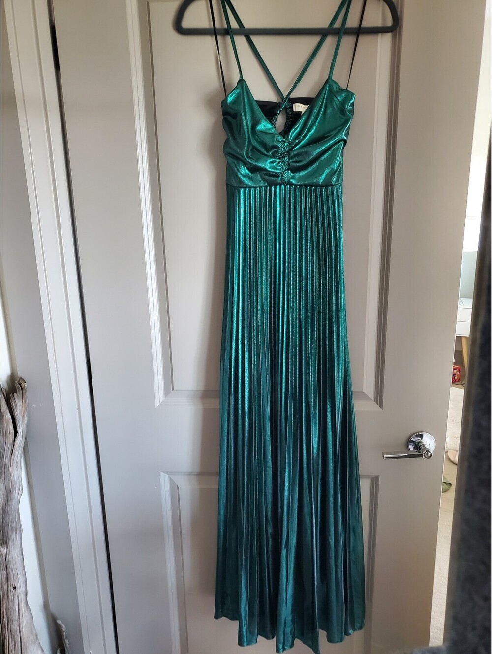 Thirty Thirty Metallic Emerald Green Dress